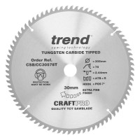 Trend CSB/CC30578T Craft Blade Cross Cut 305mm X 78t X 30mm Thin £34.99